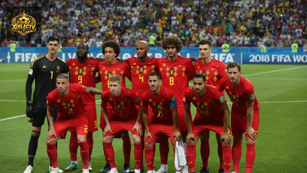 Đội tuyển Bỉ chụp ảnh trước trận đấu tại World Cup 2018